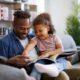 dad reading to child