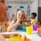 kid eating at lunch time